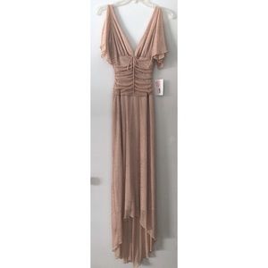 NWT Nude Hi-Lo Flutter Sleeve Midi Maxi  Dress